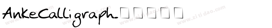 AnkeCalligraph字体转换