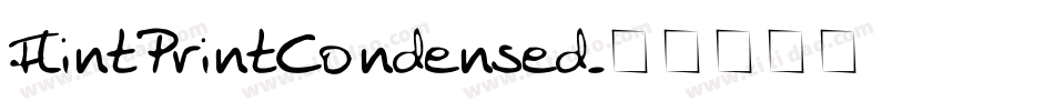 FlintPrintCondensed字体转换