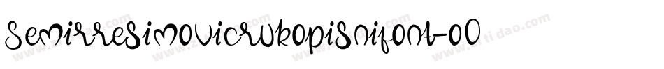 Semirresimovicrukopisnifont-oO7q字体转换