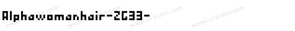 Alphawomanhair-ZG33字体转换