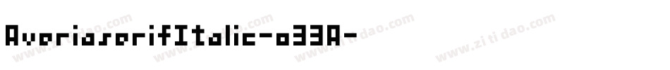 AveriaserifItalic-o33A字体转换