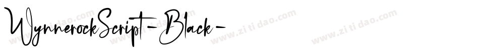 WynnerockScript-Black字体转换