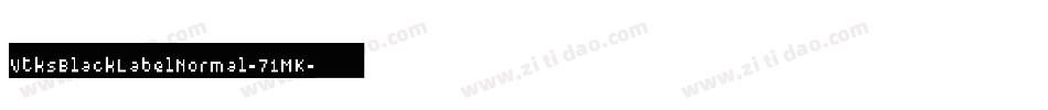 VtksBlackLabelNormal-71MK字体转换