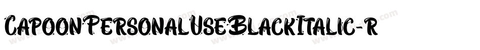 CapoonPersonalUseBlackItalic-r9q7字体转换