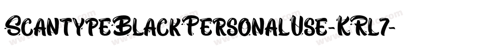 ScantypeBlackPersonalUse-KRl7字体转换