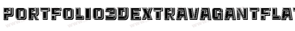 Portfolio3DExtravagantFlat字体转换