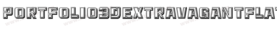 Portfolio3DExtravagantFlat字体转换