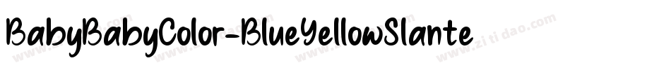 BabyBabyColor-BlueYellowSlanted字体转换