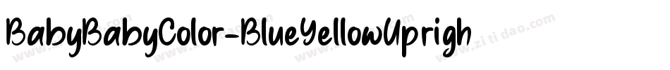 BabyBabyColor-BlueYellowUpright字体转换