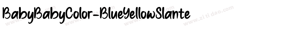 BabyBabyColor-BlueYellowSlanted字体转换