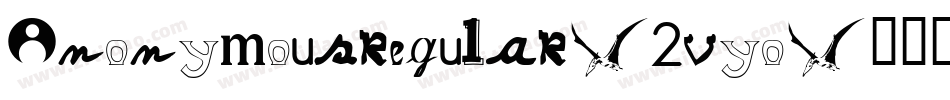 Anonymousregular-2vyo字体转换