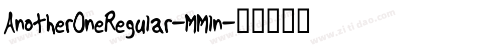 AnotherOneRegular-MMln字体转换