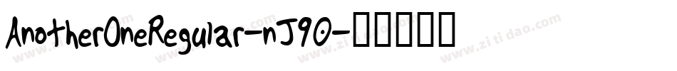 AnotherOneRegular-nJ90字体转换