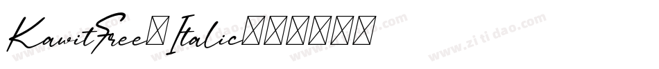 KawitFree-Italic字体转换