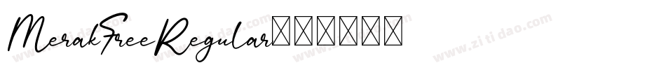 MerakFreeRegular字体转换