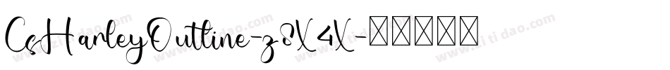 CsHarleyOutline-z8X4X字体转换