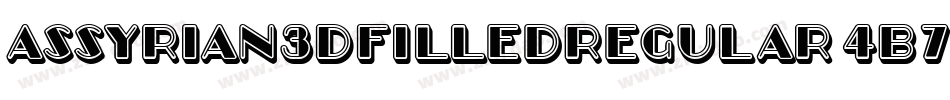 Assyrian3DFilledRegular-4B7MD字体转换