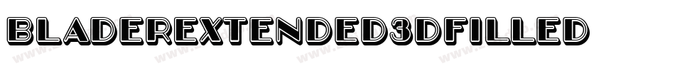 BladerExtended3DFilled字体转换