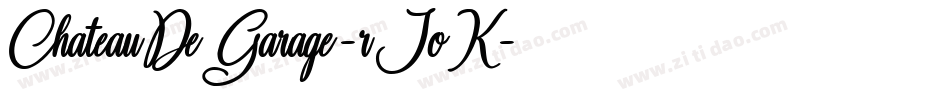 ChateauDeGarage-rJoK字体转换