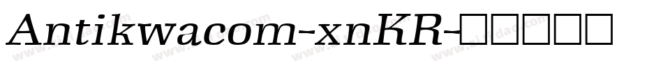 Antikwacom-xnKR字体转换