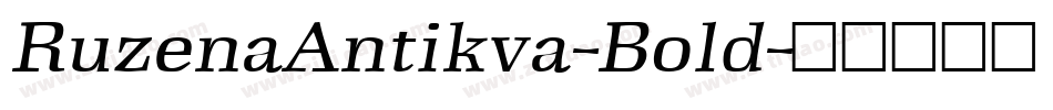 RuzenaAntikva-Bold字体转换
