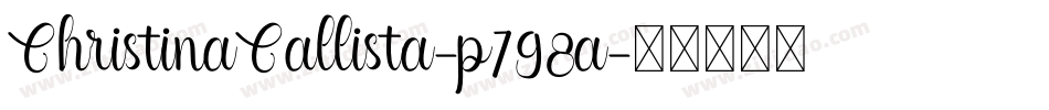 ChristinaCallista-p798a字体转换