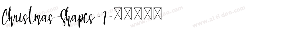 Christmas-Shapes-1字体转换