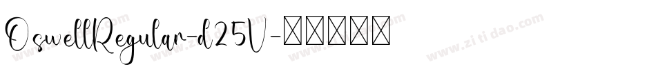 OswellRegular-d25V字体转换