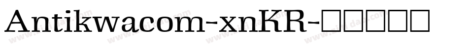 Antikwacom-xnKR字体转换