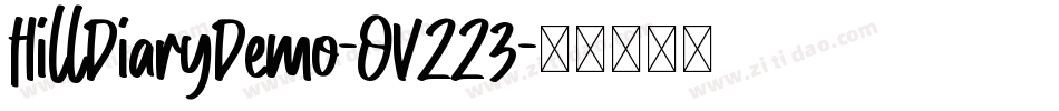 HillDiaryDemo-OVZZ3字体转换