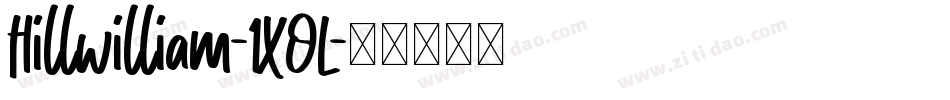 Hillwilliam-1XOL字体转换