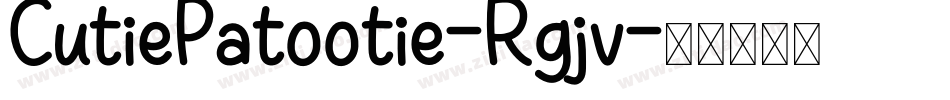 CutiePatootie-Rgjv字体转换