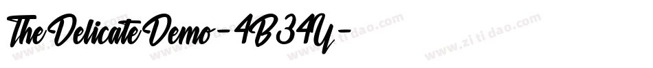 TheDelicateDemo-4B34Y字体转换