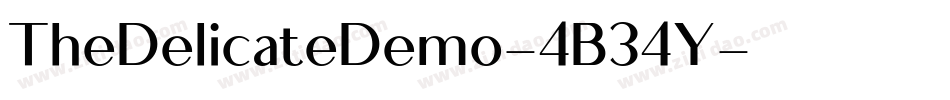 TheDelicateDemo-4B34Y字体转换
