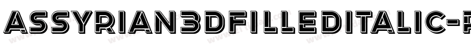 Assyrian3DFilledItalic-PKGLE字体转换