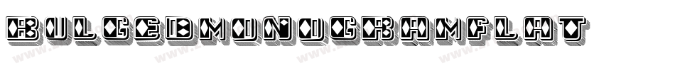 BulgedMonogramFlat字体转换