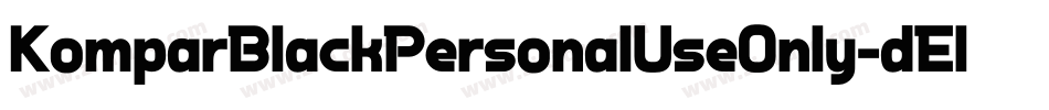 KomparBlackPersonalUseOnly-dElx字体转换