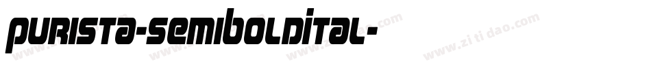 Purista-SemiBoldItal字体转换