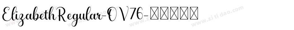 ElizabethRegular-OV76字体转换
