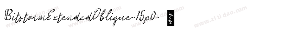 BitstormExtendedOblique-15p0字体转换