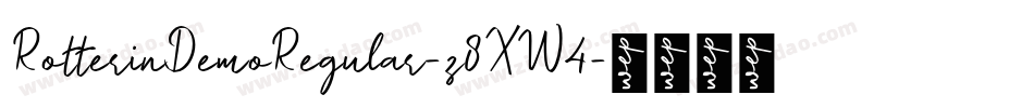 RotterinDemoRegular-z8XW4字体转换