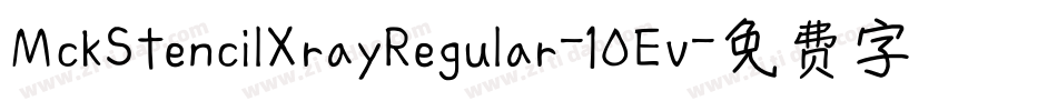 MckStencilXrayRegular-1OEv字体转换