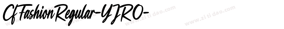 CfFashionRegular-YJRO字体转换