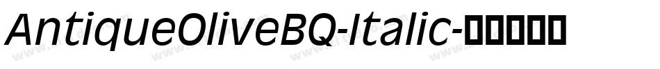 AntiqueOliveBQ-Italic字体转换