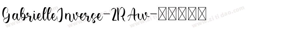 GabrielleInverse-2RAw字体转换