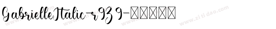GabrielleItalic-r9Z9字体转换