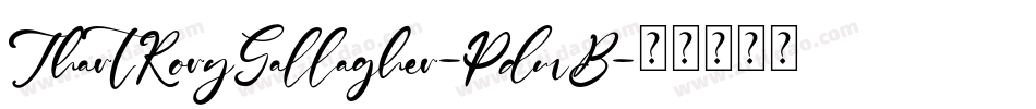 ThartRoryGallagher-PdmB字体转换