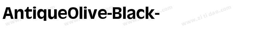 AntiqueOlive-Black字体转换