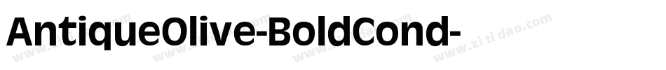 AntiqueOlive-BoldCond字体转换
