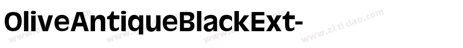 OliveAntiqueBlackExt字体转换